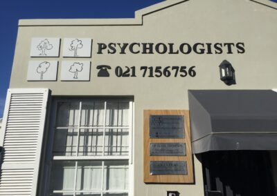Practice signage with telephone number
